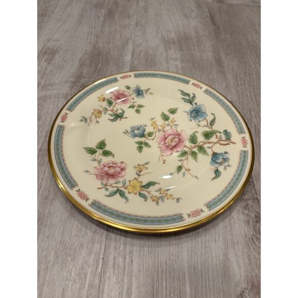 VINTAGE Lenox Morning Blossom Dinner Plate 10 3/4" Flowers and Gold Trim Inlay - Picture 4 of 7